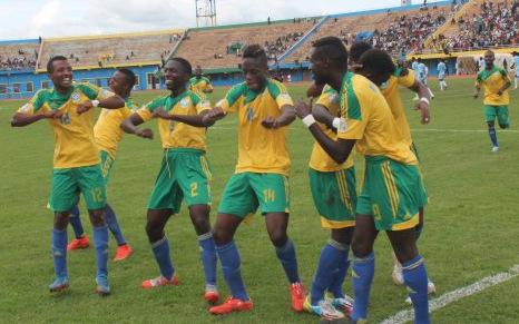 Rwanda celebrate scoring against Somalia Rwanda celebrate scoring against Somalia