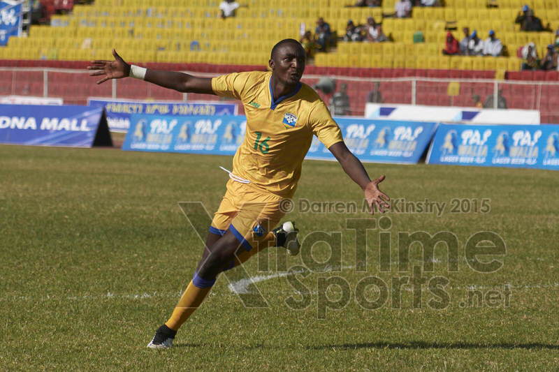 Ernest SUGIRA (16) celebrate his penalty that put the Amavubi into the final of CECAFA 2015 [Rwanda vs Sudan, CECAFA 2015, Semi final, 3 Dec 2015 in Addis Ababa, Ethiopia.  Photo © Darren McKinstry 2015, www.XtraTimeSports.net]